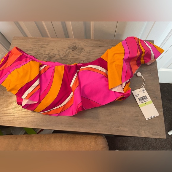 Trina Turk Woman’s Bikini Bandeau Top Size 4 Vivid Vista NWT Strapless - Picture 3 of 7
